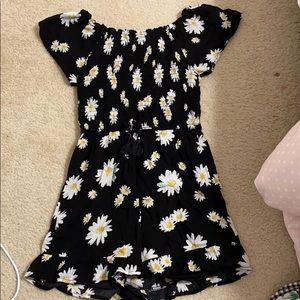 off the shoulder daisy romper